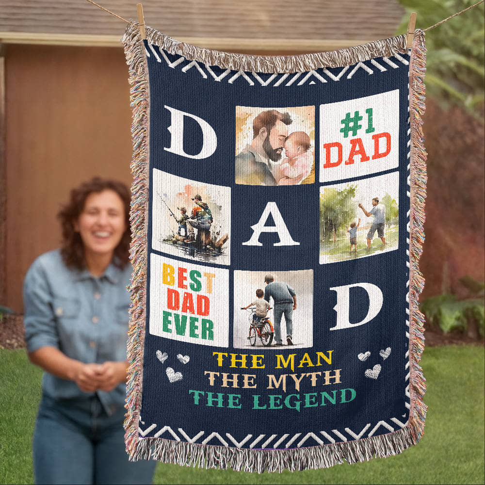 Best Dad Ever - Woven Blanket