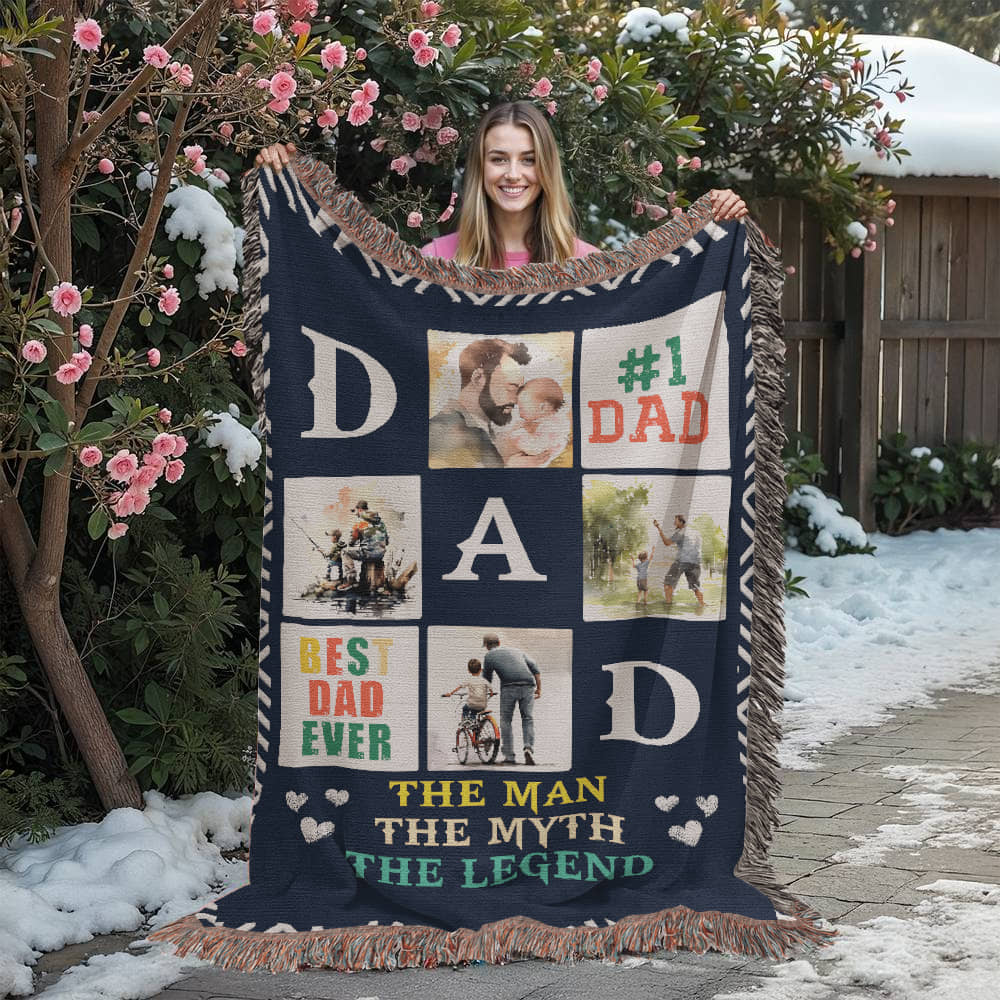 Best Dad Ever - Woven Blanket